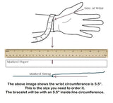 Reggae Rasta Jamaica Style 925 Sterling Bracelet with Gemstones 7"