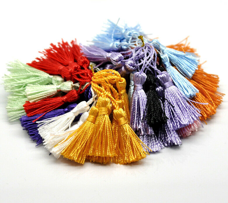 4 Pcs Polyester Silky Tassel 4.5-5cm(1 6/8"-2")