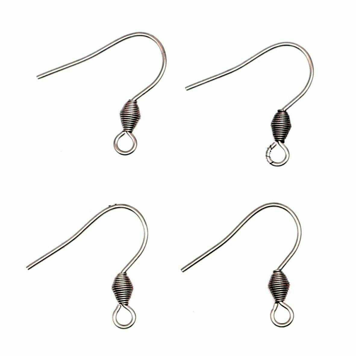 10Pcs Stainless Steel Fish Hook Earring Earwires Crafting 0.70x19mm-5 Pairs