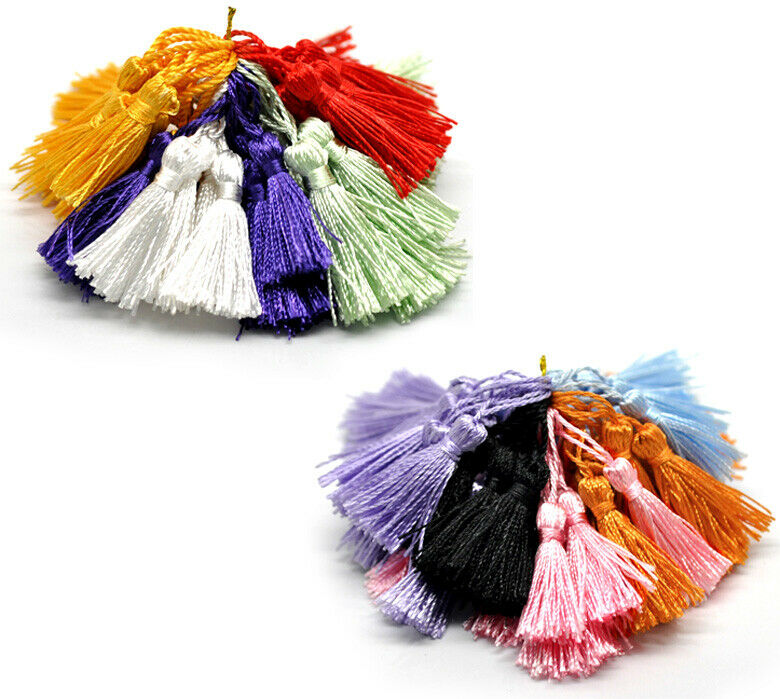 4 Pcs Polyester Silky Tassel 4.5-5cm(1 6/8"-2")