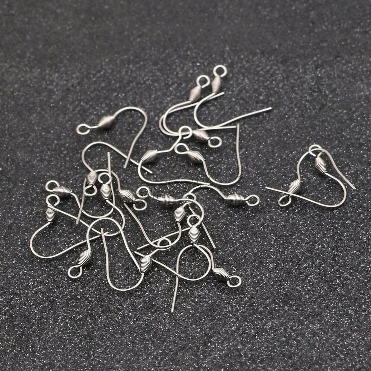 10Pcs Stainless Steel Fish Hook Earring Earwires Crafting 0.70x19mm-5 Pairs