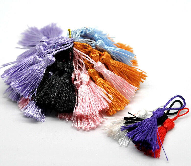 4 Pcs Polyester Silky Tassel 4.5-5cm(1 6/8"-2")