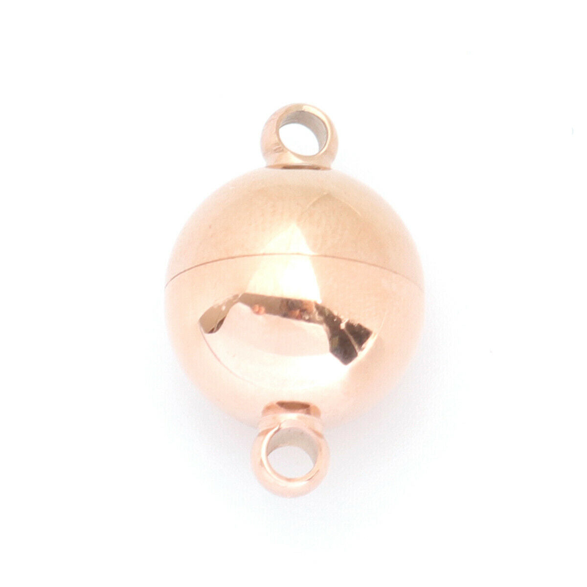 14mm Stainless Steel Magnetic Clasps Round Rose Gold Plated 22x14mm