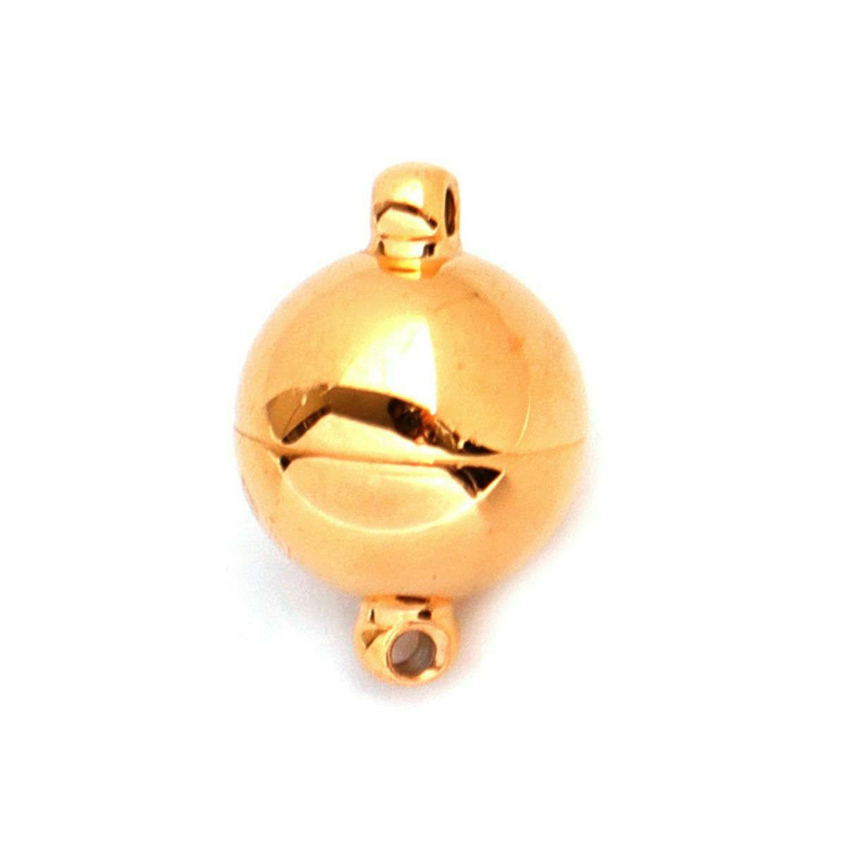 10mm Stainless Steel Magnetic Clasps Round Gold Plated 15mm x 10mm