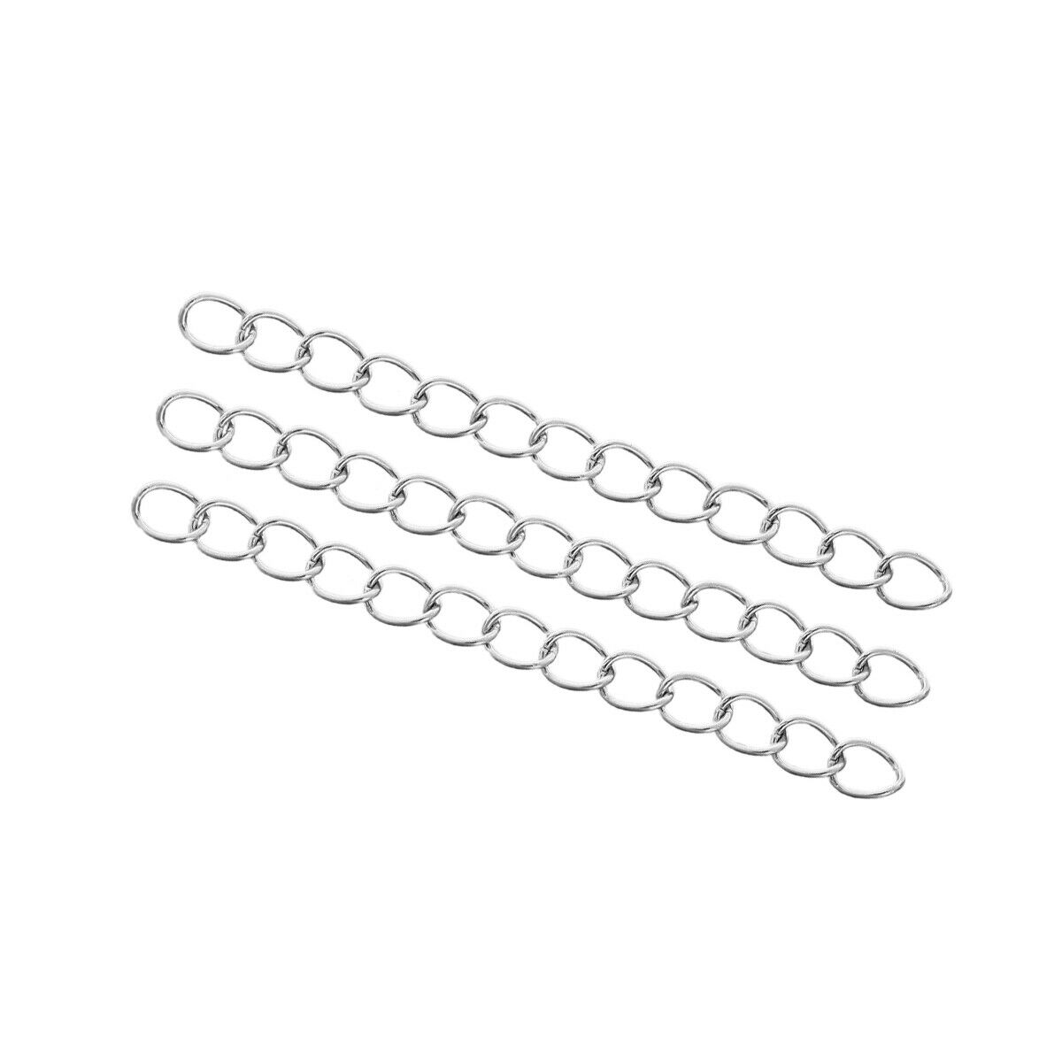10 Stainless Steel 5cm Extender Chain For Jewelry Necklace Bracelet Silver Tone