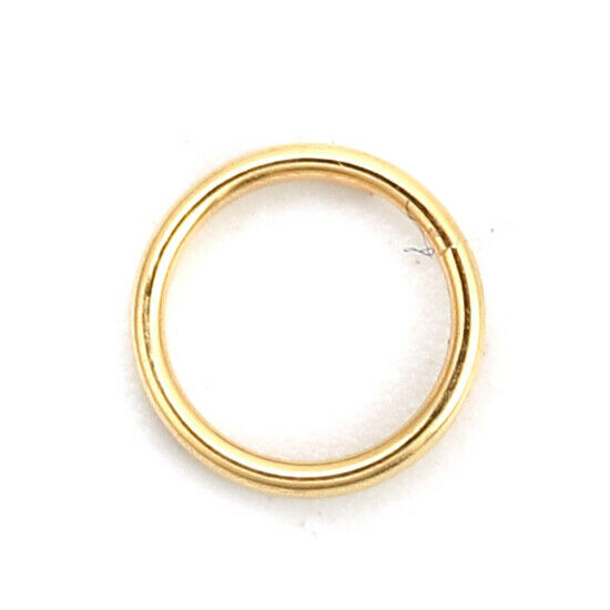 30 Stainless Steel Double Split Jump Rings Findings Round Gold Plated 7mm(2/8")