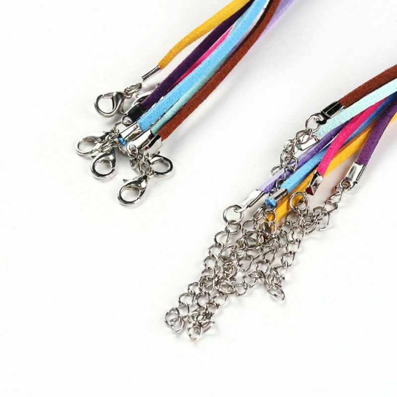 Velvet Faux Suede Cord Necklace Random ColorMix 45cm(17 6/8") long, DIY Jewelry