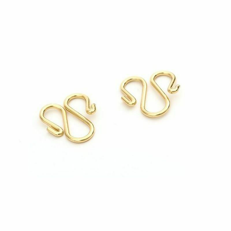 10 Stainless Steel Connector Clasps Gold Plated 13mm x 11mm, DIY Jewelry