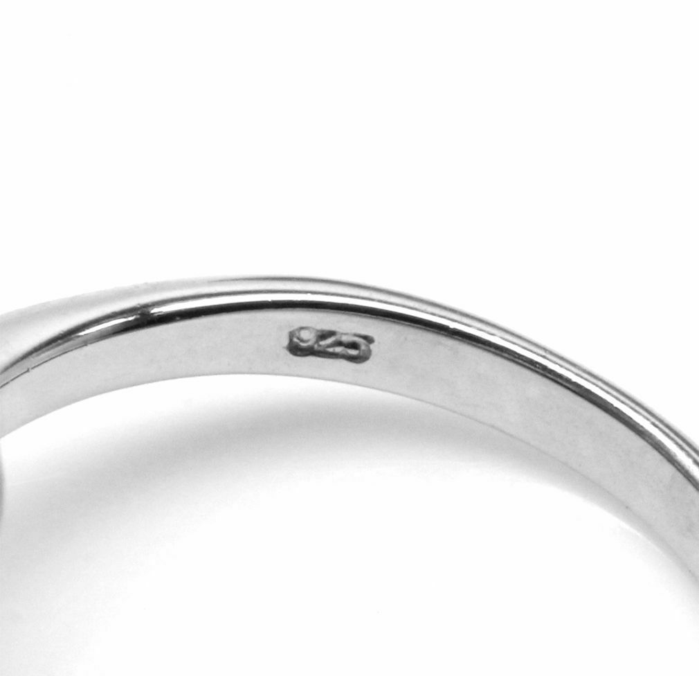 Genuine Blue & White Topaz 925 Sterling Silver Engagement Ring Sz 7