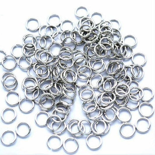 1200 Pcs - 5mm Opened Jump Rings Findings Round Silver Tone Wholesale