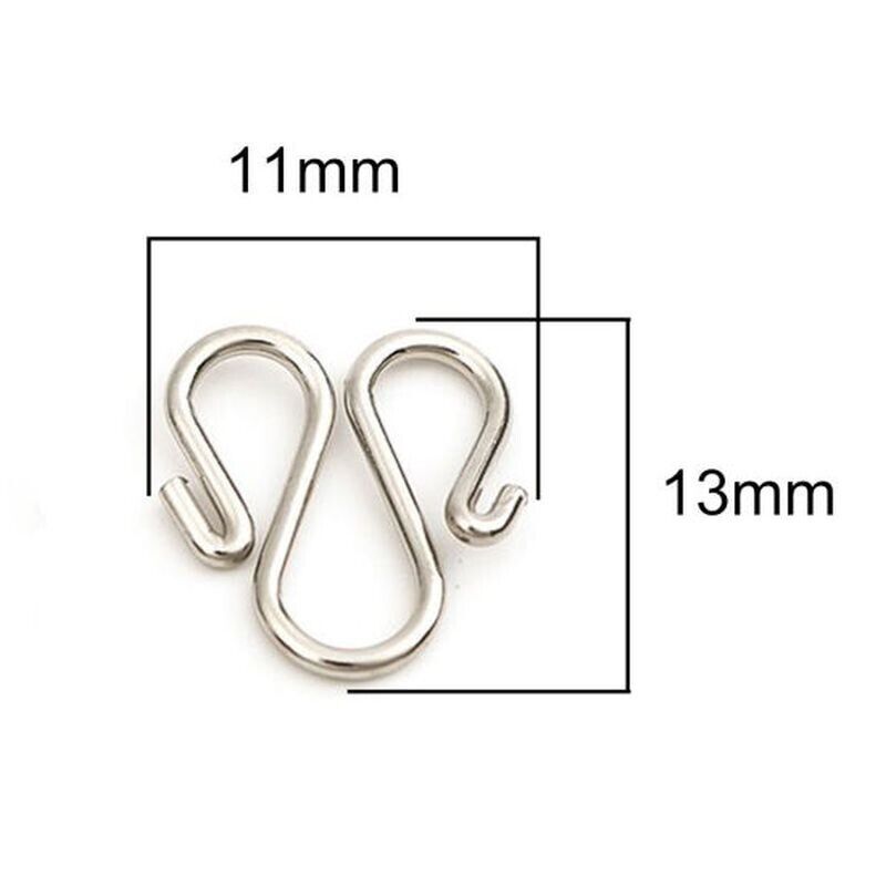 10 Stainless Steel Connector Clasps 13mm x 11mm, DIY Jewelry