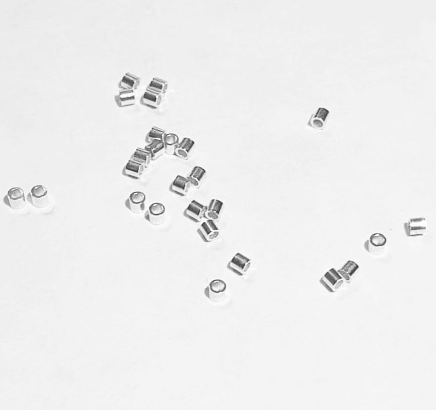 925 Sterling Silver 1x1mm Mini Crimp Beads