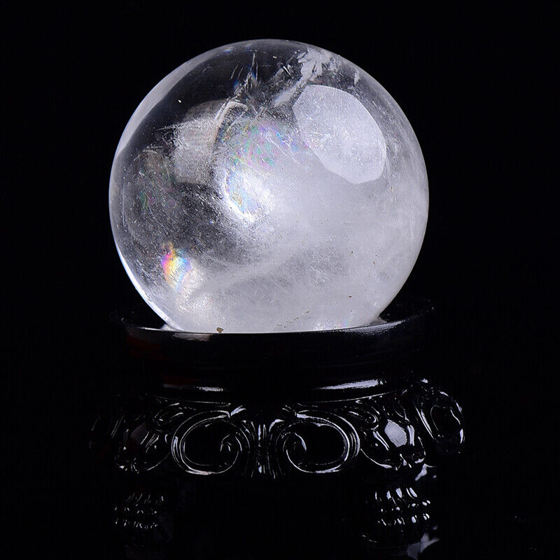 Rock Quartz Ball Polished Globe Sphere Reiki Healing Stone Home Decoration-1 pcs