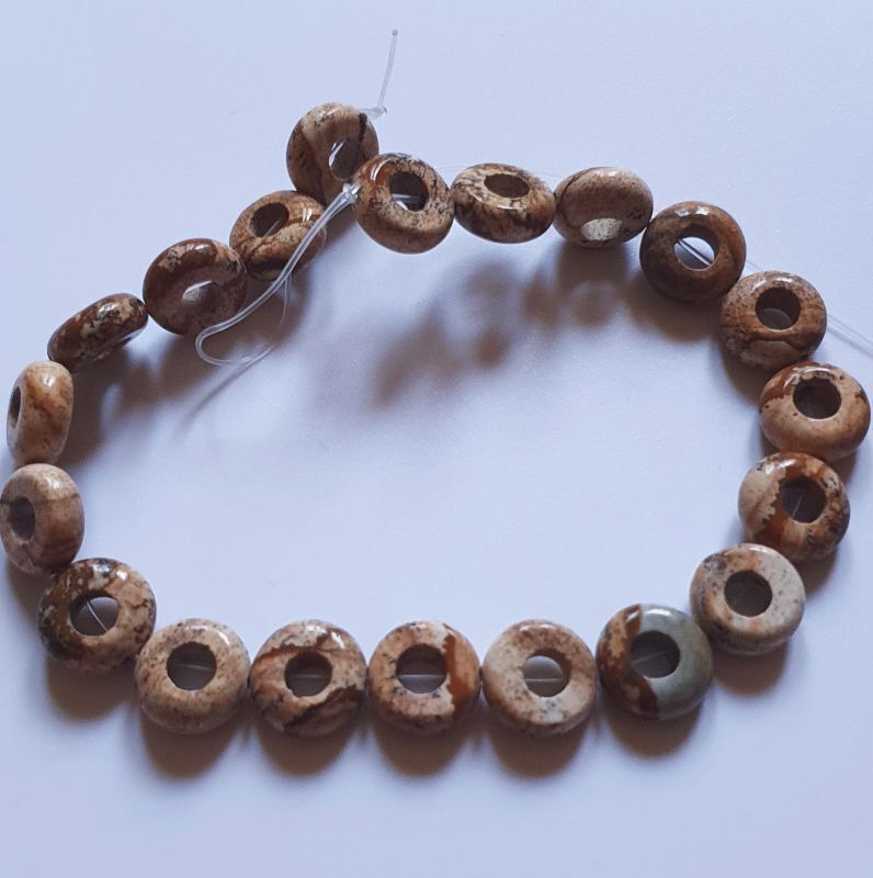 10mm Gemstone Abacus Donut Charm Beads Jewelry Making- 20 beads strand