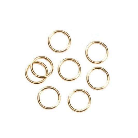 15 Stainless Steel Opened Jump Rings Findings Round Gold Plated 8mm( 3/8")x1mm
