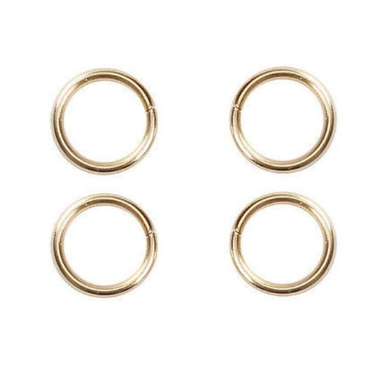 10 Stainless Steel Opened Jump Rings Findings Round Gold Plated 10mm x 1.2 mm
