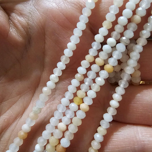 Natural, Undyed Pink Aventurine Beads, 4x3mm Faceted Rondelle, 15" Strand